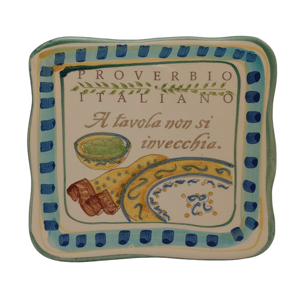 The Cortopassi Family 2007 Italy Redware Wall Plaque / Trivet - Picture 1 of 5